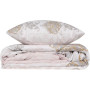 Parure de lit - 1 housse de couette 220 x 240 cm + 2 taies d'oreiller 60 x 60 cm - 100% coton renforcé - Brun