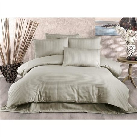 Parure de lit - 1 housse de couette 220x240 cm + 2 taies d'oreiller 60x60 cm - 80% coton