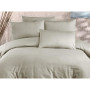 Parure de lit - 1 housse de couette 220x240 cm + 2 taies d'oreiller 60x60 cm - 80% coton, 20% polyester - Cappuccino