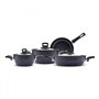 Karaca Biodiamond Powerful Plus Batterie de cuisine 7 pièces avec revêtement diamant – Batterie de qualité supérieure pour la cu