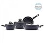 Karaca Biodiamond Powerful Plus Batterie de cuisine 7 pièces avec revêtement diamant – Batterie de qualité supérieure pour la cu