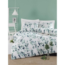 Parure de lit - 1 housse de couette 220 x 240 cm + 2 taies d'oreiller 60 x 60 cm - 65% coton