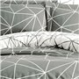 Parure de lit - 1 housse de couette 220 x 240 cm + 2 taies d'oreiller 60 x 60 cm - 100% coton renforcé - Gris