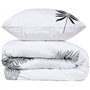 Parure de lit - 1 housse de couette 220 x 240 cm + 2 taies d'oreiller 60 x 60 cm - 100% coton renforcé - Gris