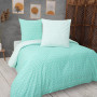 Vency Housse de Couette 220x240 3-Pièces Turquoise - Oeko-TEX 80% Coton & 20% Polyester, 1x Housse de Couette avec Fermeture écl