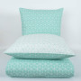 Vency Housse de Couette 220x240 3-Pièces Turquoise - Oeko-TEX 80% Coton & 20% Polyester, 1x Housse de Couette avec Fermeture écl