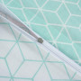 Vency Housse de Couette 220x240 3-Pièces Turquoise - Oeko-TEX 80% Coton & 20% Polyester, 1x Housse de Couette avec Fermeture écl