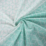 Vency Housse de Couette 220x240 3-Pièces Turquoise - Oeko-TEX 80% Coton & 20% Polyester, 1x Housse de Couette avec Fermeture écl