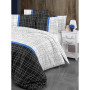 Parure de lit - 1 housse de couette 220 x 240 cm + 2 taies d'oreiller 60 x 60 cm - 65% coton, 35% polyester - Blanc