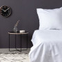 Parure de lit - 1 housse de couette 220 x 240 cm + 2 taies d'oreiller 60 x 60 cm - Satiné 100% coton - Blanc