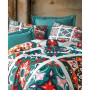 Parure de lit - 1 housse de couette 220 x 240 cm + 2 taies d'oreiller 60 x 60 cm - 100 % polyester microsatin - Vert