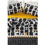 Parure de lit - 1 housse de couette 220 x 240 cm + 2 taies d'oreiller 60 x 60 cm - 100% coton renforcé - Noir