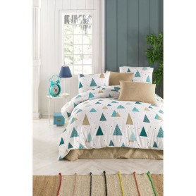 Parure de lit - 1 housse de couette 220 x 240 cm + 2 taies d'oreiller 60 x 60 cm - 65% coton