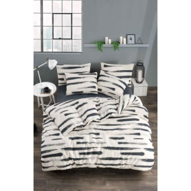 Parure de lit - 1 housse de couette 220 x 240 cm + 2 taies d'oreiller 60 x 60 cm - 65% coton