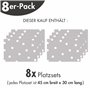 ABAKUHAUS Plante Lot de Sets de Table en 8 pièces, Jungle Photo Themed, Tissu Lavable pour Salle à Manger et Cuisine, 30 cm x 45