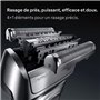 Rasoir électrique BRAUN Series 8 - Noir - Autonomie 60 minutes - Charge rapide 5 minutes