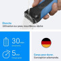 Rasoir électrique BRAUN Series 3 - Bleu et noir - Autonomie 30 minutes - Charge rapide 5 minutes