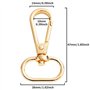porte-clés en métal avec fermoir à griffes pivotantes avec crochets d