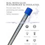 BPS Lampe LED à clip étanche et submersible pour aquarium pour éclairage de plantes Blanc/bleu 1.5W 30cm [Blanc]
