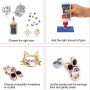 200pcs (100 paires) Boucles d'oreilles Clous en Acier Inoxydable Boucle d'oreille Flat Pad (2 Tailles) avec 200 Pièces Dos de Bo