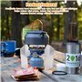 2 Pièces Pare Vent Pliable Rechaud D'aluminium, 9 Assiettes Pare-Vent de Camping Portable Réchaud de Camping,Rechaud GazBivouac,