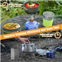 2 Pièces Pare Vent Pliable Rechaud D'aluminium, 9 Assiettes Pare-Vent de Camping Portable Réchaud de Camping,Rechaud GazBivouac,