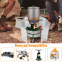 2 Pièces Pare Vent Pliable Rechaud D'aluminium, 9 Assiettes Pare-Vent de Camping Portable Réchaud de Camping,Rechaud GazBivouac,