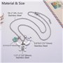 Dehott Stitch Ensemble pendentif – Chaîne et porte-clés avec fleur et cœur « Ohana Means Family » - Idée cadeau pour objets Stit