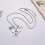 Dehott Stitch Ensemble pendentif – Chaîne et porte-clés avec fleur et cœur « Ohana Means Family » - Idée cadeau pour objets Stit
