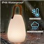 NICE POINT Lampe de Table Extérieur Rechargeable,IP44 Étanche Lanterne de Camping Portable avec Télécommande,10 Couleurs & 3 Mod