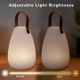 NICE POINT Lampe de Table Extérieur Rechargeable,IP44 Étanche Lanterne de Camping Portable avec Télécommande,10 Couleurs & 3 Mod