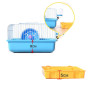 Cage de Voyage Portable pour Hamster et Petit Animal - Villa Translucide en Plastique pour Gerbille et Souris (23x17x15cm)