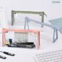 PYSEOSISE Trousses À Crayons Transparentes, 6 Pièces Étanche Trousse Scolaire avec Fermeture Éclair, PVC Trousse Transparente Tr