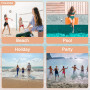 PYSEOSISE Wrap de Plage, 2 Pièces Mousseline Bikini Cover Up, Sheer Wrap de Sarong Couverture Bikini Jupes Wrap Élégante Courte 