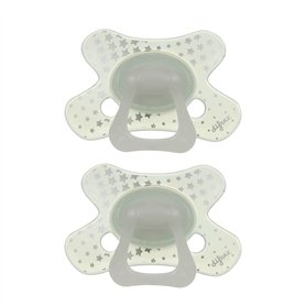 Difrax Tétine 6-18 Mois Natural – Sucette Naissance avec Tétine Silicone - Facile à Accepter - un Apport Optimal d'Air – Tutute