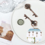 Amindz 10 Pièces Vintage Porte Clef Decapsuleur,Ouvre Clés en Forme avec Étiquettes et Ficelle,Bière Ouvreur Mariage,Clés Ouvreu