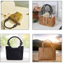 Gloryit Lot de 4 Poignées de Sac Avec Perles Anses pour Sac à Mains Bois Bois Sac De Perles Anses pour Sac à Mains Anse pour Sac