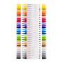 Talens Pantone Lot de 27 marqueurs à double pointe avec pointe pinceau et pointe biseautée, encre pigmentée à base d'eau, couleu