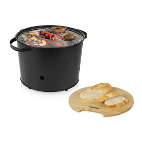Barbecue Princess - À charbon de bois ou électrique - Portable & Polyvalent - Surface de cuisson Ø 32 cm - 1 400 W
