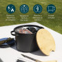 Barbecue Princess - À charbon de bois ou électrique - Portable & Polyvalent - Surface de cuisson Ø 32 cm - 1 400 W