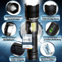 GRUNDIG Lampe de poche LED rechargeable - Extrêmement lumineuse - Technologie ionique - Anti-défaillance avec lampe de travail s
