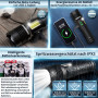 GRUNDIG Lampe de poche LED rechargeable - Extrêmement lumineuse - Technologie ionique - Anti-défaillance avec lampe de travail s