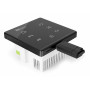 Power Dynamics Powerline A100BSET Kit Amplificateur 4X 20 Watts avec Enceintes de Plafond Blanches, Bluetooth, USB et Micro SD, 