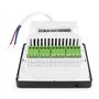 Power Dynamics Powerline A100BSET Kit Amplificateur 4X 20 Watts avec Enceintes de Plafond Blanches, Bluetooth, USB et Micro SD, 