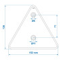 ProCar ProPlus 343751S Réflecteur de Triangle, Set de 2 Rouge/Noir