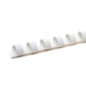 Pavo Boîte de 100 Peignes de reliure en plastique 8 mm Blanc