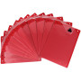 Lot de 12 porte-documents A4 en plastique polypropylène incassable avec pochette pour clés de voiture