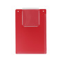 Lot de 12 porte-documents A4 en plastique polypropylène incassable avec pochette pour clés de voiture, rouge
