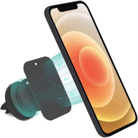 MMOBIEL Support Smartphones Universel Magnétique pour Grille d'aération Voiture Compatible avec iPhone 16/15/14/13/12/11/ Max X/