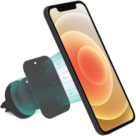 MMOBIEL Support Smartphones Universel Magnétique pour Grille d'aération Voiture Compatible avec iPhone 16/15/14/13/12/11/ Max X/